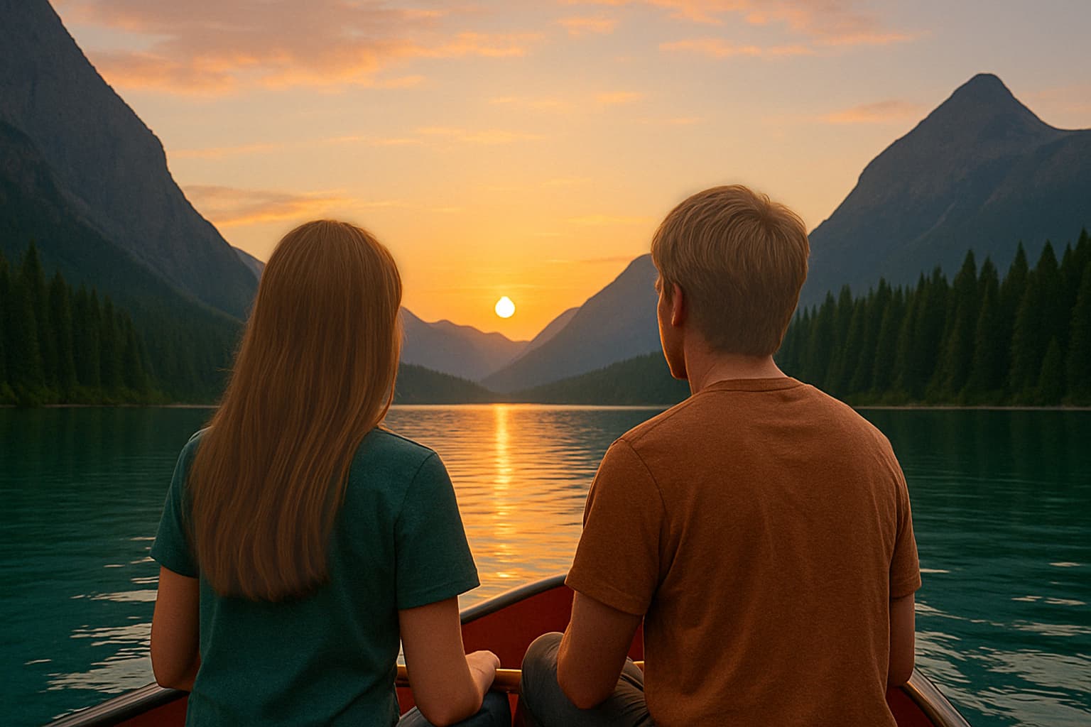 Image de la page d'accueil d'Artic60. Couple qui navique en canoe sur le Grand Lac des Esclaves dans le Grand-Nord canadien.