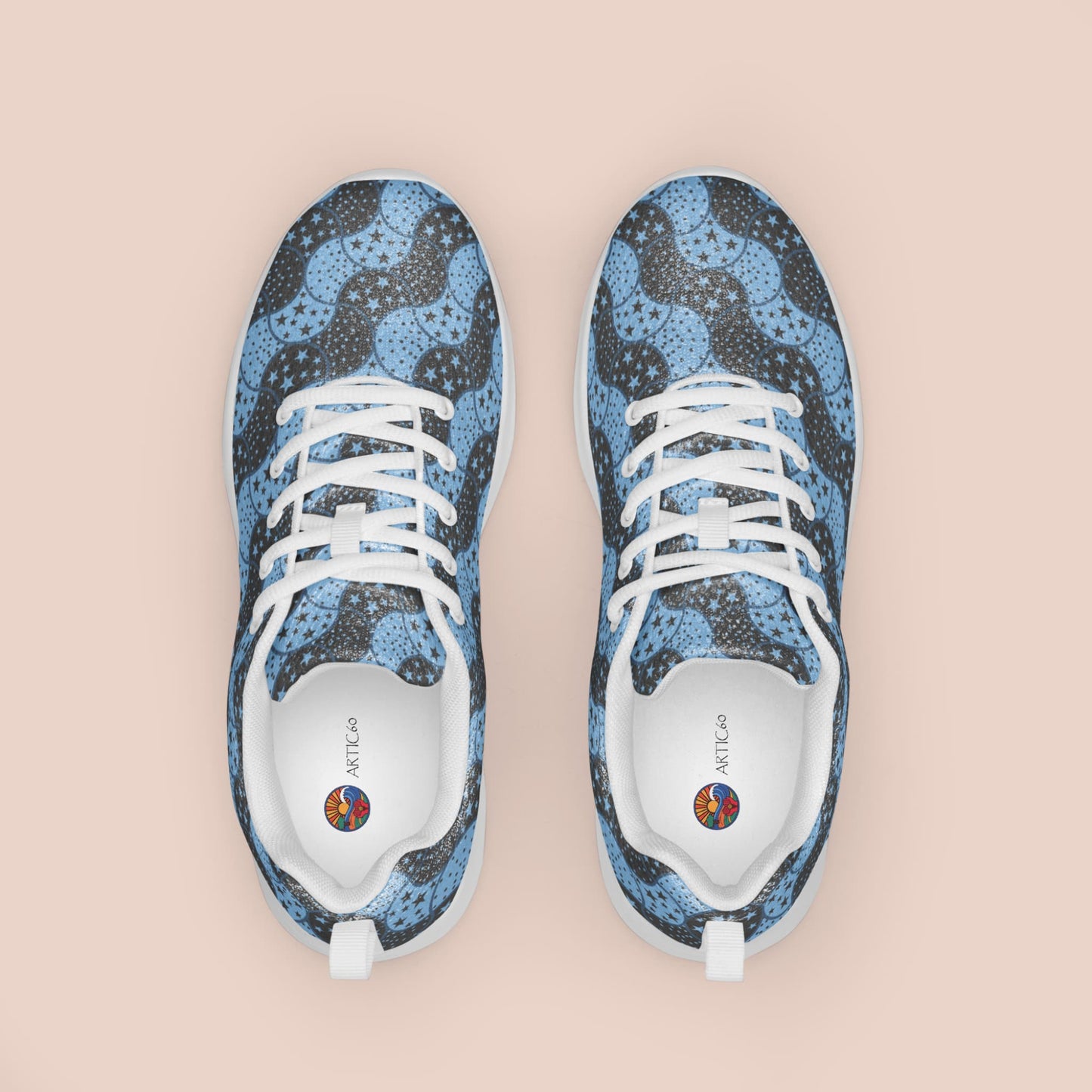 Baskets pour femme au motif bleu et noir - Artic0